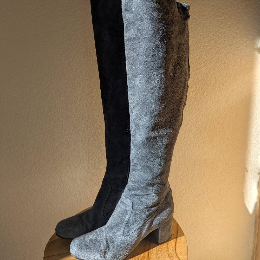 Vince Blythe grey suede over the knee boots size 8.5